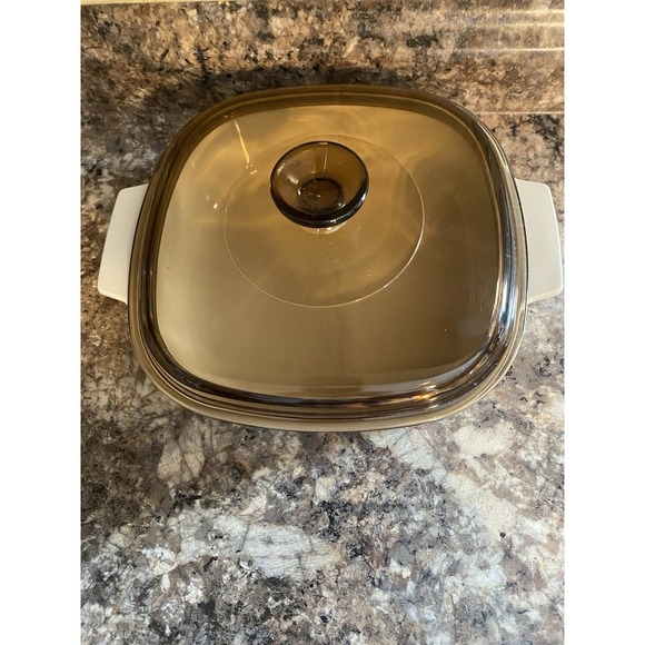 Corning Ware 2L Abundance A-2-B Casserole W/ Clear Pyrex Lid Made in USA Fruit - Picture 2 of 7